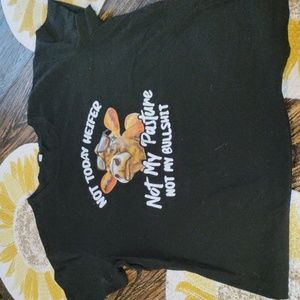 Black cow tshirt
